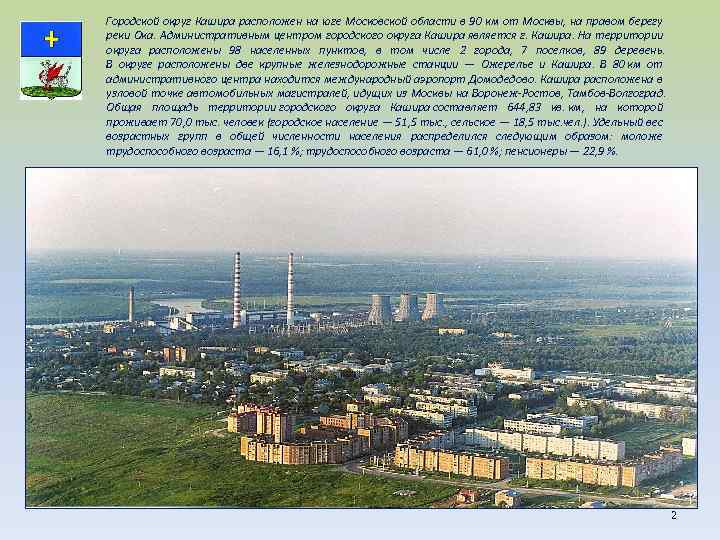 Городской округ Кашира расположен на юге Московской области в 90 км от Москвы, на