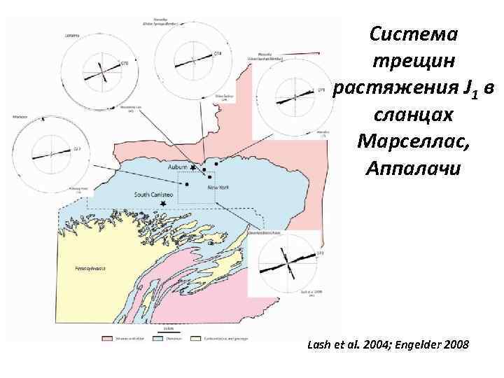 Система трещин растяжения J 1 в сланцах Марселлас, Аппалачи Lash et al. 2004; Engelder