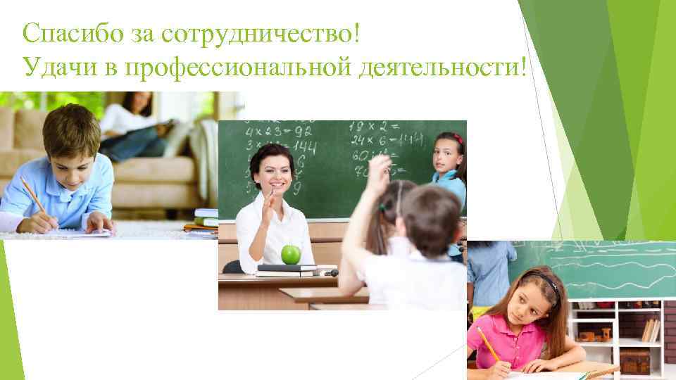 Спасибо за сотрудничество! Удачи в профессиональной деятельности! 