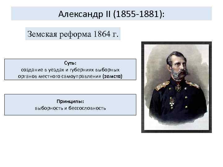 Земская и городская реформа александра 2 презентация