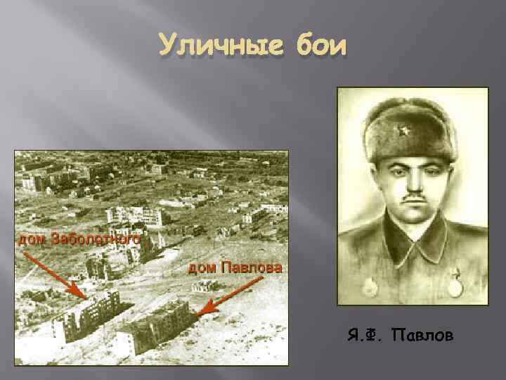 Уличные бои Я. Ф. Павлов 
