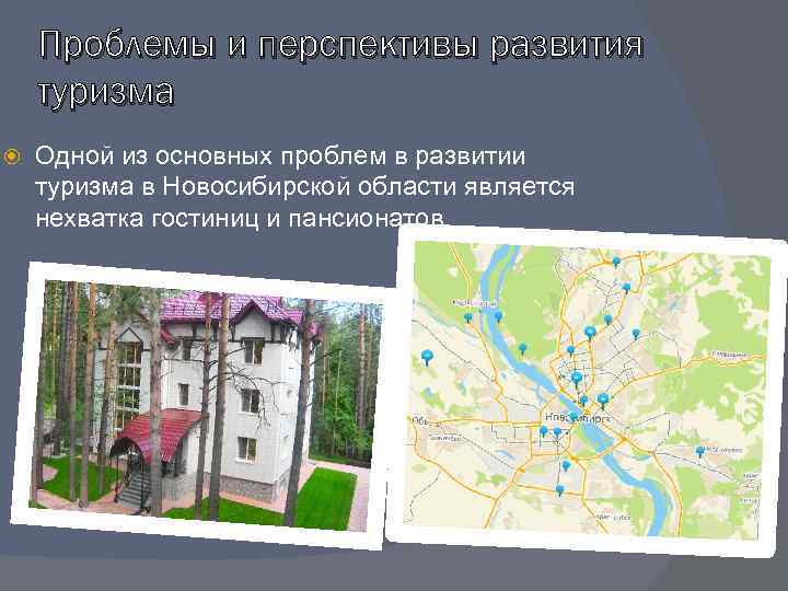 Проблемы и перспективы развития туризма Одной из основных проблем в развитии туризма в Новосибирской