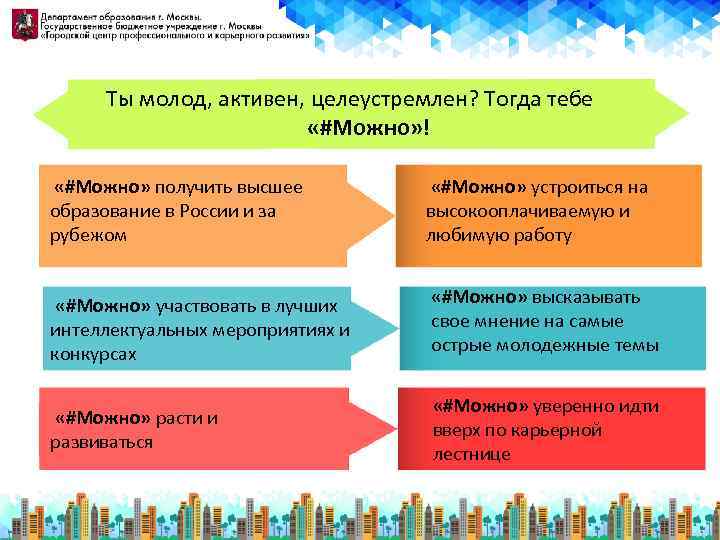 Ты молод, активен, целеустремлен? Тогда тебе «#Можно» ! «#Можно» получить высшее образование в России