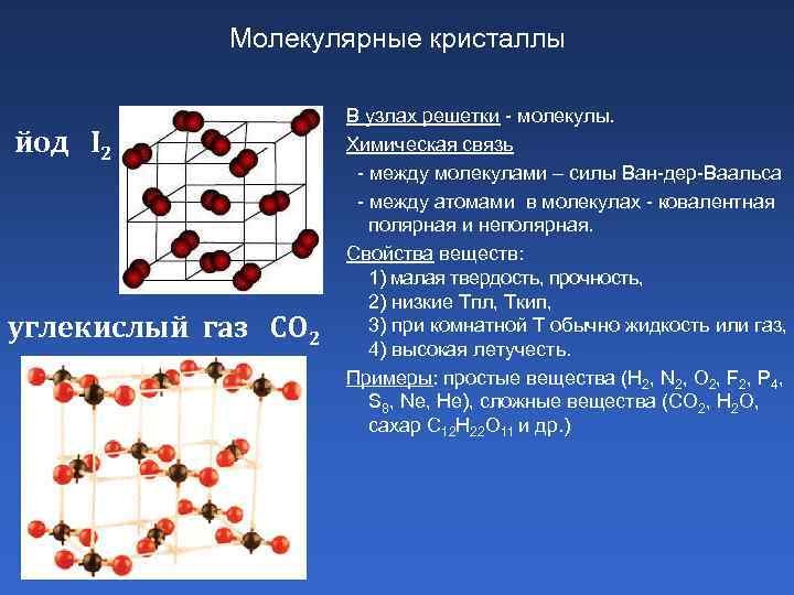 Тип химической связи в молекуле вещества. Кристаллическая решетка йода i2. Ковалентная кристаллическая решетка. Молекулярные Кристаллы. Молекулярная решетка йода.