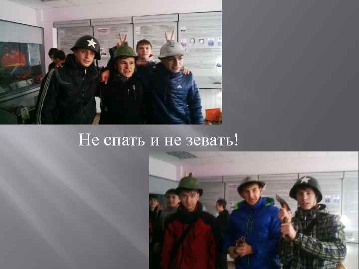 Не спать и не зевать! 