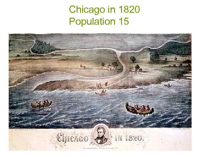 Chicago in 1820 Population 15 