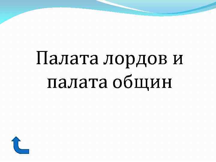 Палата лордов и палата общин 