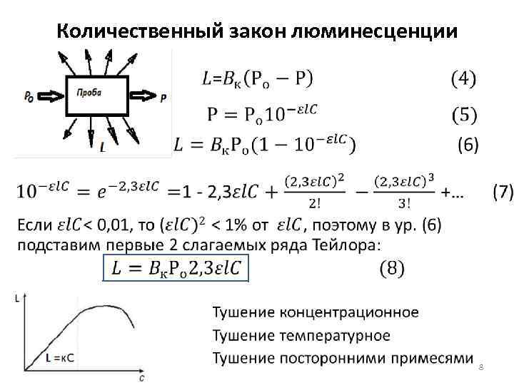 Количественный закон люминесценции • 8 