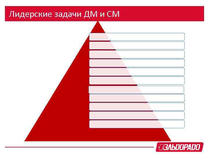 Лидерские задачи ДМ и СМ 