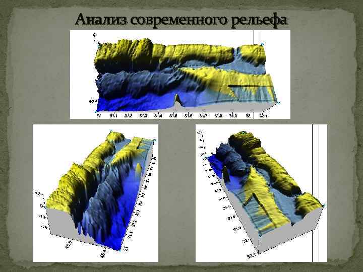 Анализ современного рельефа 