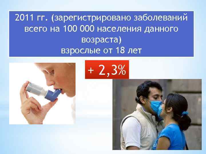 2011 гг. (зарегистрировано заболеваний всего на 100 000 населения данного возраста) взрослые от 18