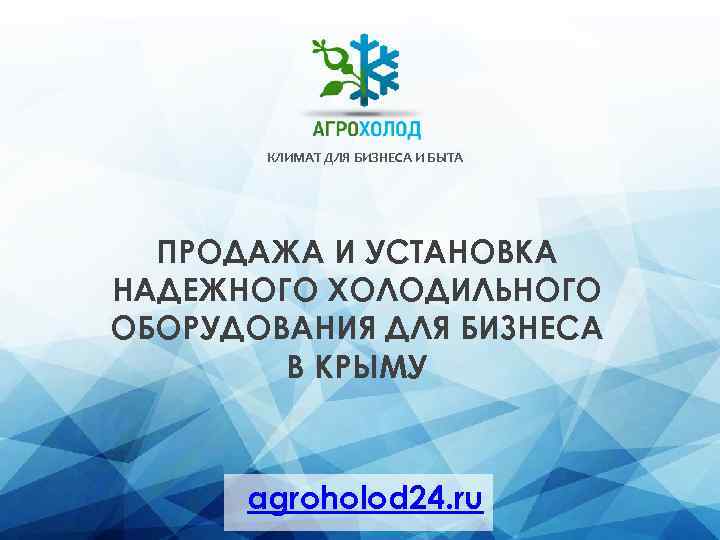 КЛИМАТ ДЛЯ БИЗНЕСА И БЫТА ПРОДАЖА И УСТАНОВКА НАДЕЖНОГО ХОЛОДИЛЬНОГО ОБОРУДОВАНИЯ ДЛЯ БИЗНЕСА В