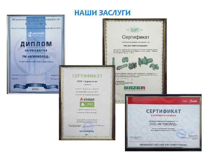 НАШИ ЗАСЛУГИ 