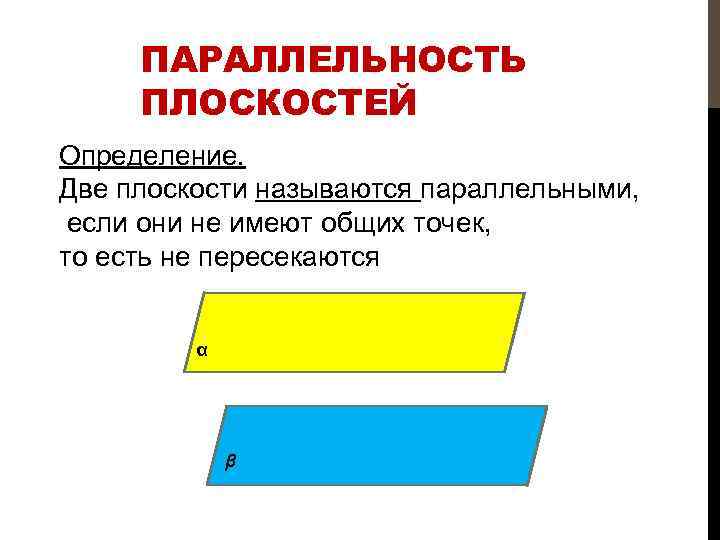 Параллельность плоскостей. Плоскости называются параллельными если. 2 Плоскости называются параллельными если. Параллельность плоскостей определение. Две плоскости параллельны если.