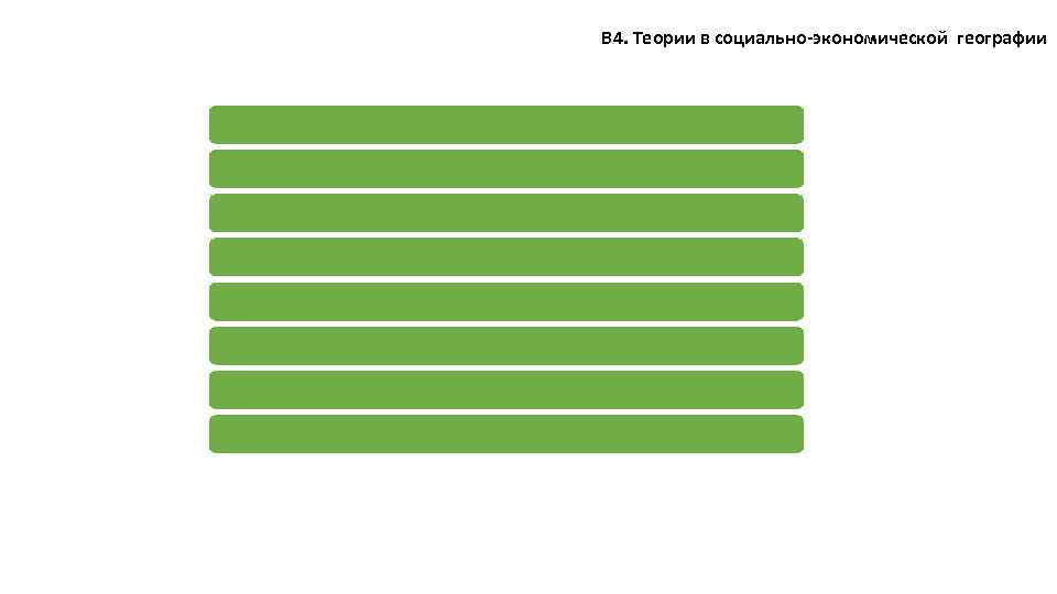 В 4. Теории в социально-экономической географии 