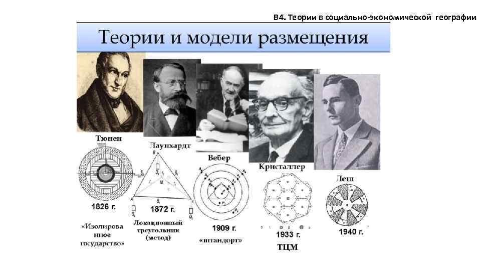 В 4. Теории в социально-экономической географии 