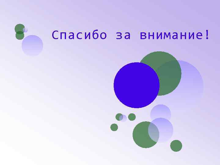 Спасибо за внимание! 