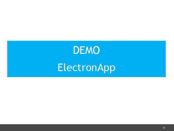 DEMO Electron. App 29 