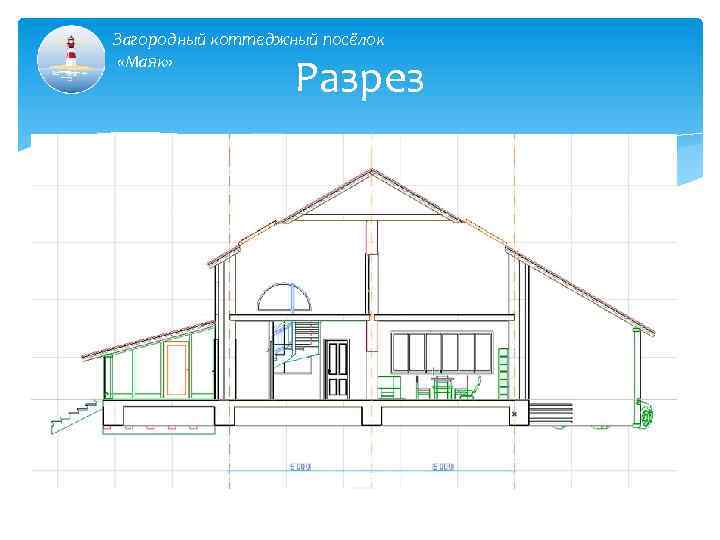 Загородный коттеджный посёлок «Маяк» Разрез 