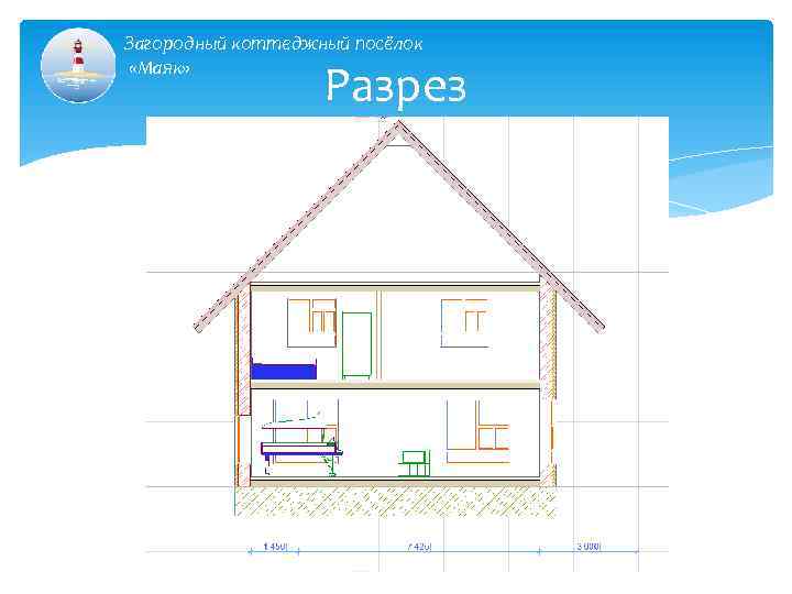 Загородный коттеджный посёлок «Маяк» Разрез 