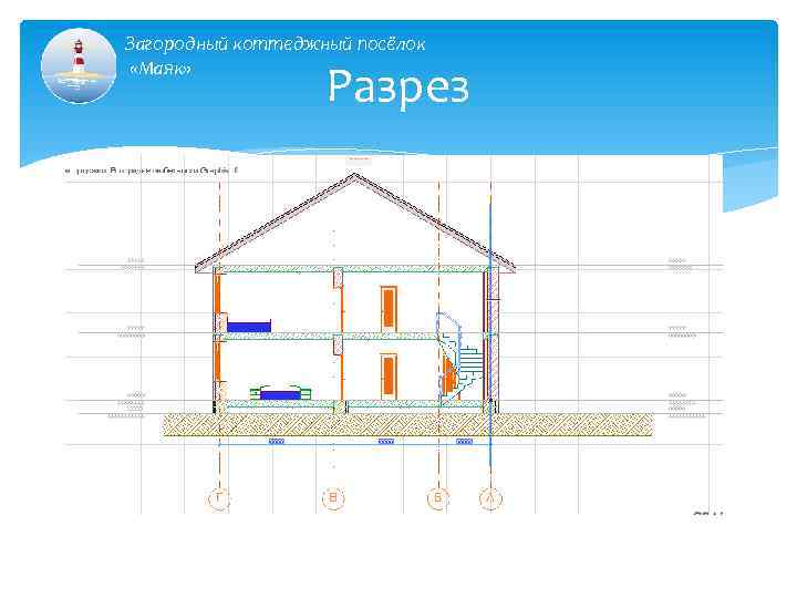 Загородный коттеджный посёлок «Маяк» Разрез 