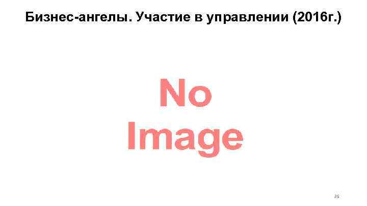 Бизнес-ангелы. Участие в управлении (2016 г. ) 35 