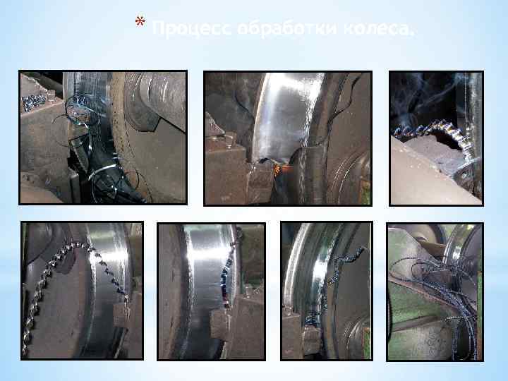 * Процесс обработки колеса. 