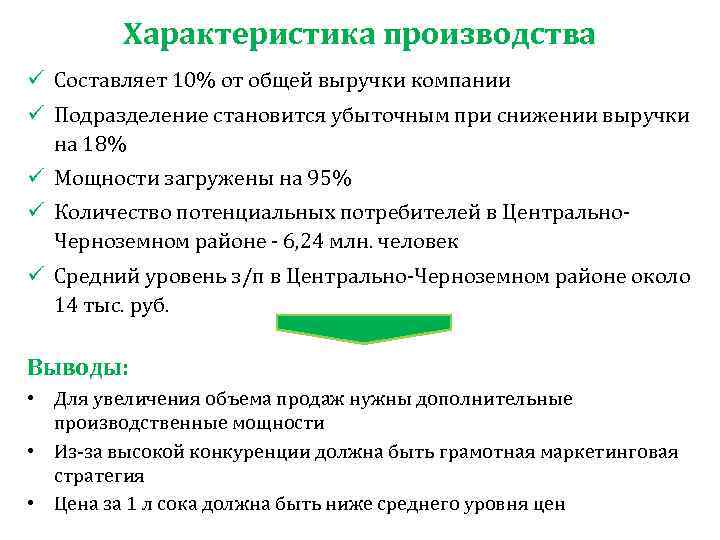 Характер производства. Характеристика производства. Характеристика производителя. Параметры производства.