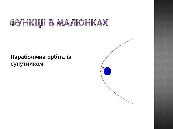 Параболічна орбіта із супутником 