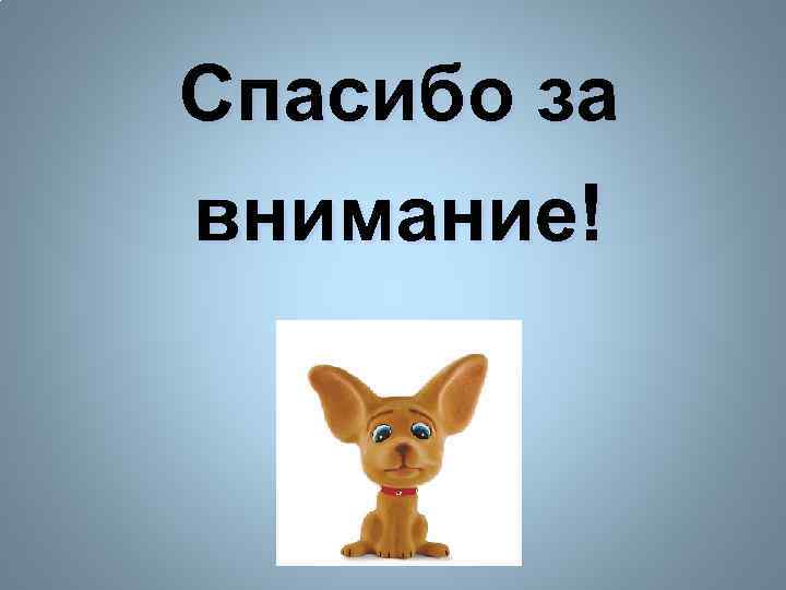 Спасибо за внимание! 