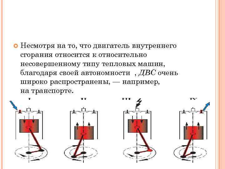  Несмотря на то, что двигатель внутреннего сгорания относится к относительно несовершенному типу тепловых