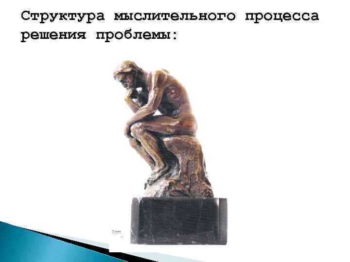 Структура мыслительного процесса решения проблемы: 