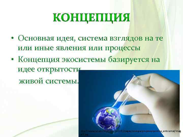  • Основная идея, система взглядов на те или иные явления или процессы •