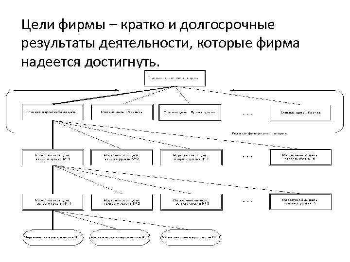 Цели фирмы – кратко и долгосрочные результаты деятельности, которые фирма надеется достигнуть. 