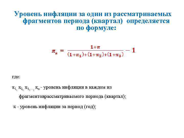 Определенный уровень инфляции