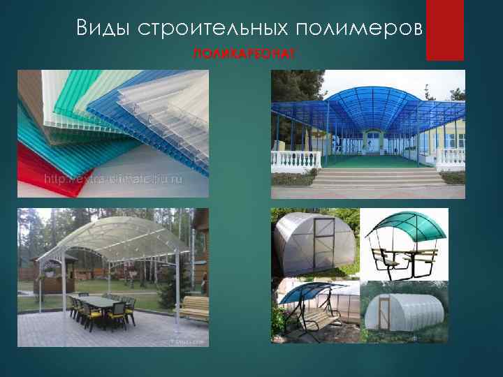 Виды строительных полимеров ПОЛИКАРБОНАТ 