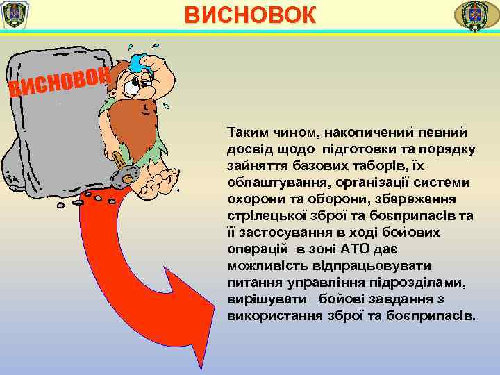 ВИСНОВОК сновок ви Таким чином, накопичений певний досвід щодо підготовки та порядку зайняття базових