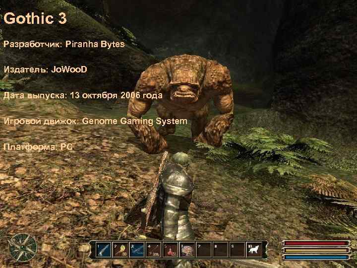 Gothic 3 Разработчик: Piranha Bytes Издатель: Jo. Woo. D Дата выпуска: 13 октября 2006
