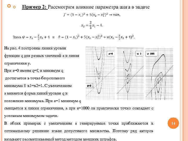 На рис. 4 построены линии уровня функции q для разных значений a и
