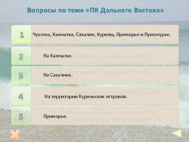 Птк дальний восток 8 класс по плану