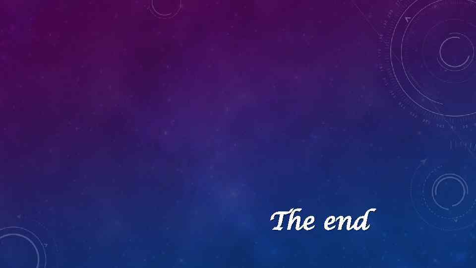 The end 