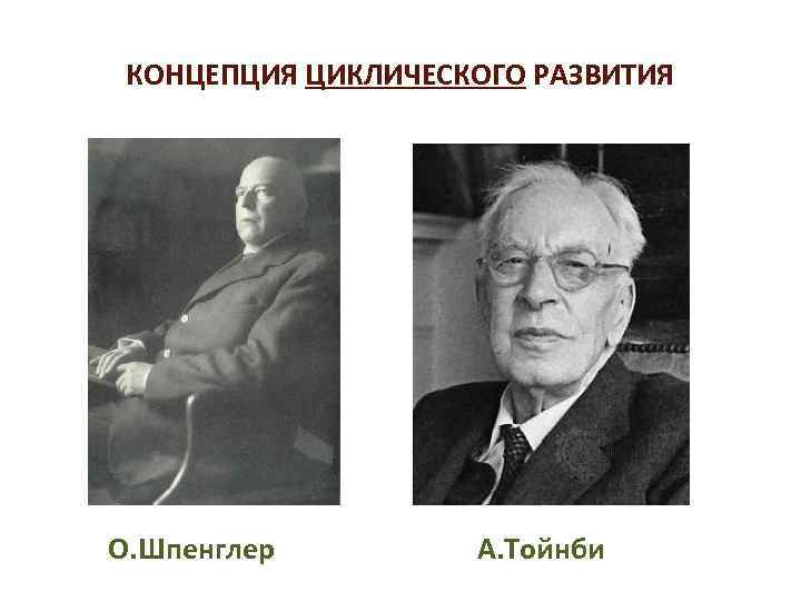 КОНЦЕПЦИЯ ЦИКЛИЧЕСКОГО РАЗВИТИЯ О. Шпенглер А. Тойнби 