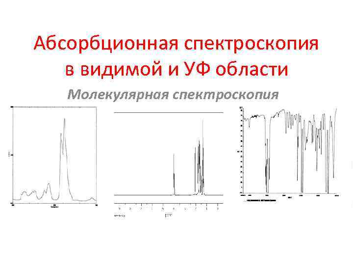 Абсорбционная спектроскопия в видимой и УФ области Молекулярная спектроскопия 