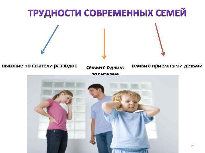 высокие показатели разводов семьи с одним родителем семьи с приемными детьми 2 