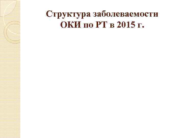 Структура заболеваемости ОКИ по РТ в 2015 г. 