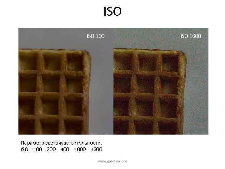 ISO 100 Параметр светочувствительности. ISO 100 200 400 1000 1600 www. gbschool. pro ISO