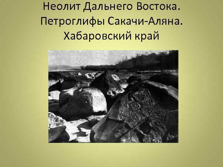 Неолит Дальнего Востока. Петроглифы Сакачи-Аляна. Хабаровский край 