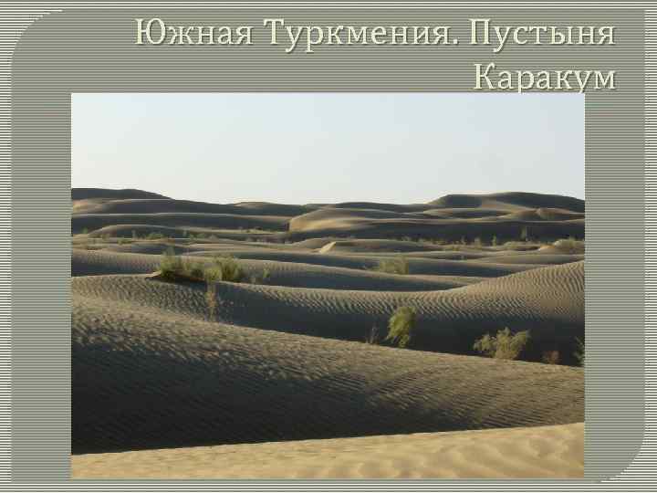 Южная Туркмения. Пустыня Каракум 