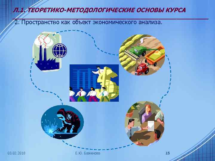 Л. 1. ТЕОРЕТИКО-МЕТОДОЛОГИЧЕСКИЕ ОСНОВЫ КУРСА ______________________ 2. Пространство как объект экономического анализа. 03. 02.