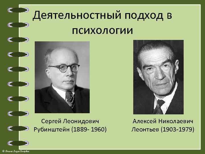 Деятельностный подход в психологии Сергей Леонидович Рубинштейн (1889 - 1960) © Фокина Лидия Петровна